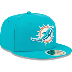 Miami Dolphins New Era Youth Main 59FIFTY Fitted Hat - Aqua online