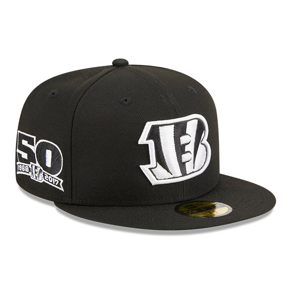 Cincinnati Bengals New Era Main Patch 59FIFTY Fitted Hat - Black cheap