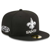 New Orleans Saints New Era Main Patch 59FIFTY Fitted Hat - Black discount