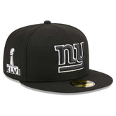 New York Giants New Era Main Patch 59FIFTY Fitted Hat - Black sale