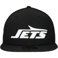 New York Jets New Era Main Patch 59FIFTY Fitted Hat - Black on sale