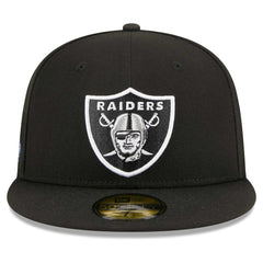 Las Vegas Raiders New Era Main Patch 59FIFTY Fitted Hat - Black discount