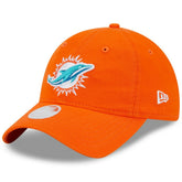 Miami Dolphins New Era Women's Main Core Classic 2.0 9TWENTY Adjustable Hat - Orange on sale