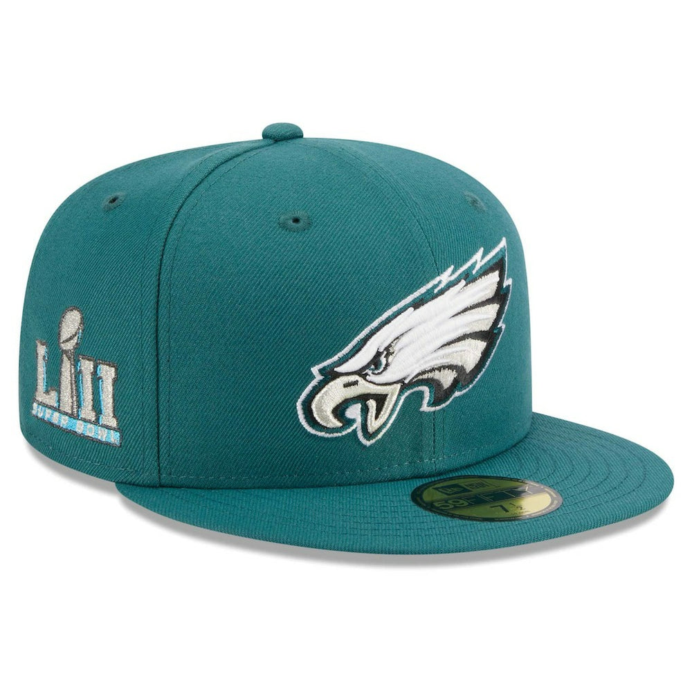 Philadelphia Eagles New Era Main Patch 59FIFTY Fitted Hat - Midnight Green on sale