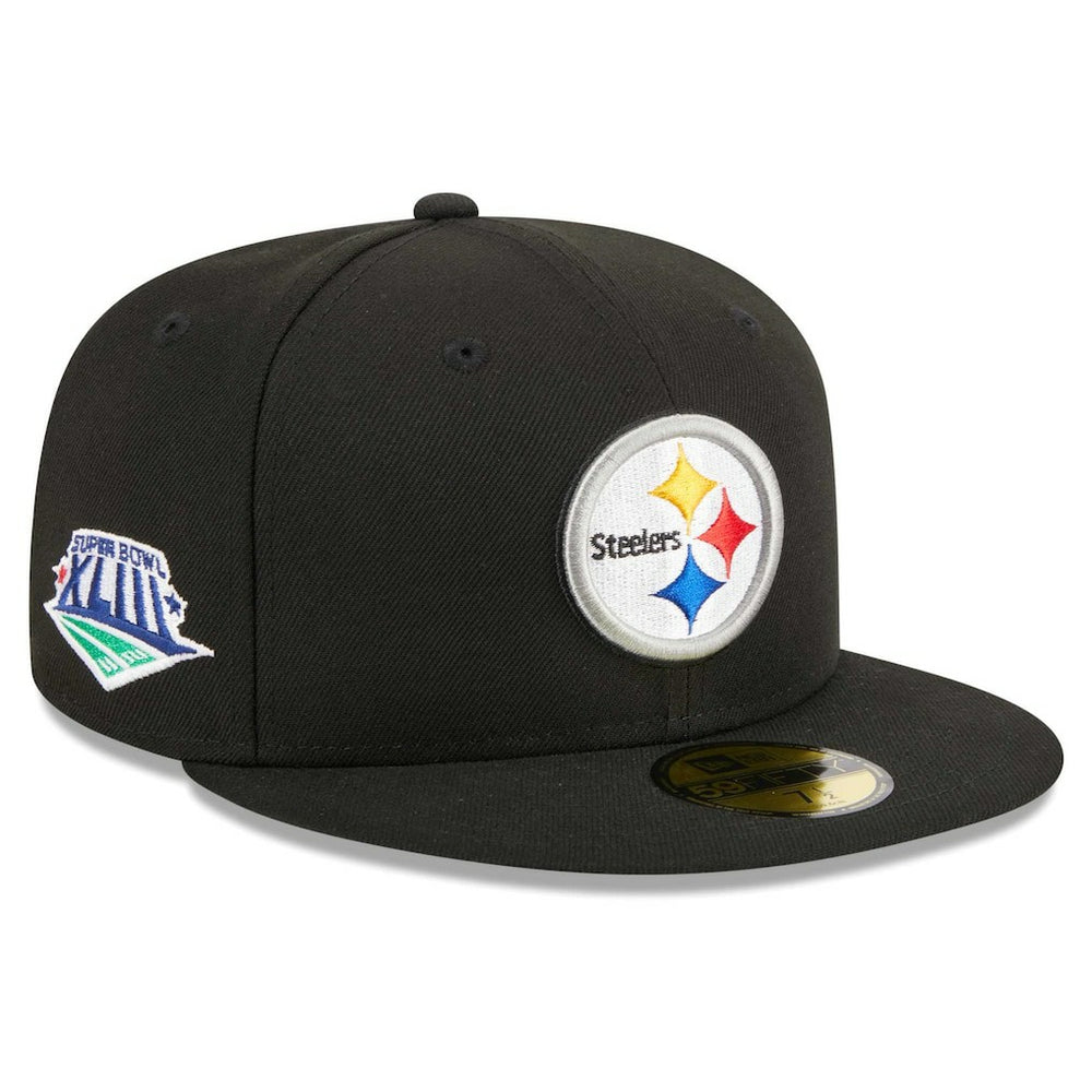 Pittsburgh Steelers New Era Main Patch 59FIFTY Fitted Hat - Black on sale