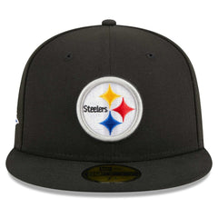 Pittsburgh Steelers New Era Main Patch 59FIFTY Fitted Hat - Black on sale