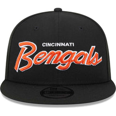 Cincinnati Bengals New Era Main Script 9FIFTY Snapback Hat - Black for sale