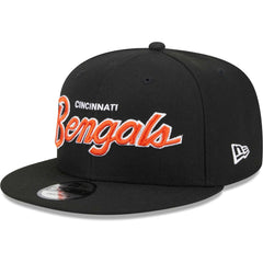 Cincinnati Bengals New Era Main Script 9FIFTY Snapback Hat - Black for sale