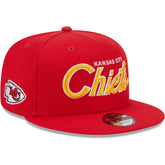 Kansas City Chiefs New Era Main Script 9FIFTY Snapback Hat - Red discount