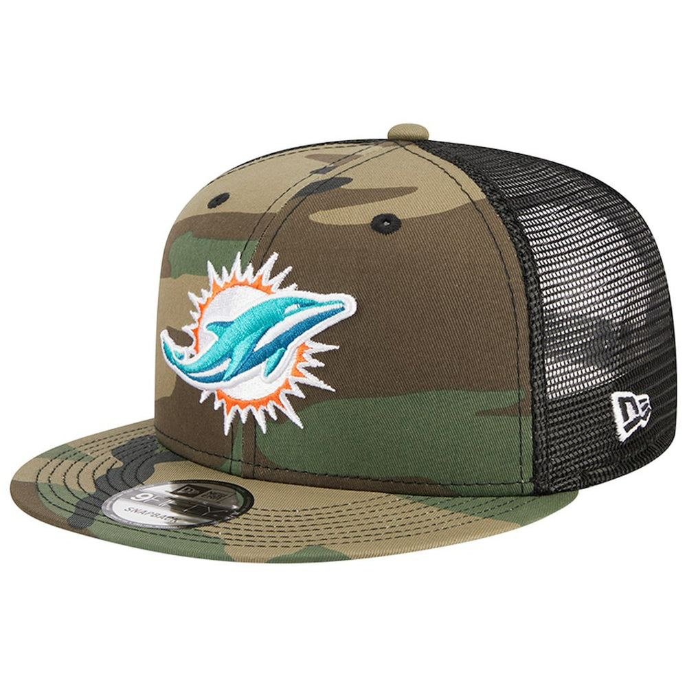 Miami Dolphins New Era Main Trucker 9FIFTY Snapback Hat - Camo cheap