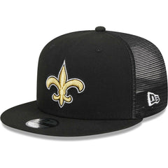 New Orleans Saints New Era Youth Main Trucker 9FIFTY Snapback Hat - Black on sale