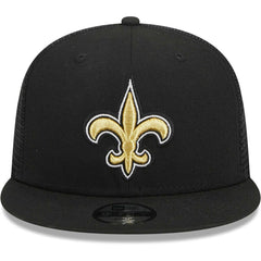 New Orleans Saints New Era Youth Main Trucker 9FIFTY Snapback Hat - Black on sale