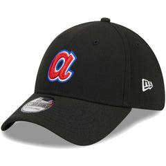 Atlanta Braves Logo 39THIRTY Flex Hat - Black | New Era
