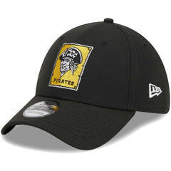 Pittsburgh Pirates Logo 39THIRTY Flex Hat - Black | New Era