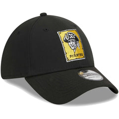 Pittsburgh Pirates Logo 39THIRTY Flex Hat - Black | New Era