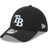 Tampa Bay Rays Logo 39THIRTY Flex Hat - Black | New Era