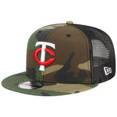 Minnesota Twins Woodland Camo Trucker 9FIFTY Snapback Hat - Camo | New Era