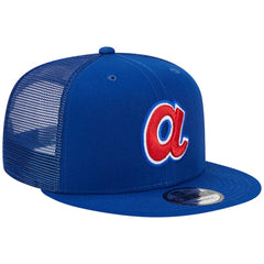 Atlanta Braves Cooperstown Collection Team Color Trucker 9FIFTY Snapback Hat - Royal | New Era