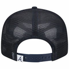 Atlanta Braves Team Color Trucker 9FIFTY Snapback Hat - Navy | New Era