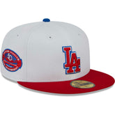 Los Angeles Dodgers Undervisor 59FIFTY Fitted Hat - White/Red | New Era