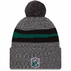 New York Jets New Era 2023 Sideline Sport Cuffed Pom Knit Hat - Gray discount