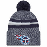 Tennessee Titans New Era Youth 2023 Sideline Cuffed Knit Hat With Pom - Navy cheap