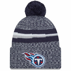 Tennessee Titans New Era Youth 2023 Sideline Cuffed Knit Hat With Pom - Navy cheap