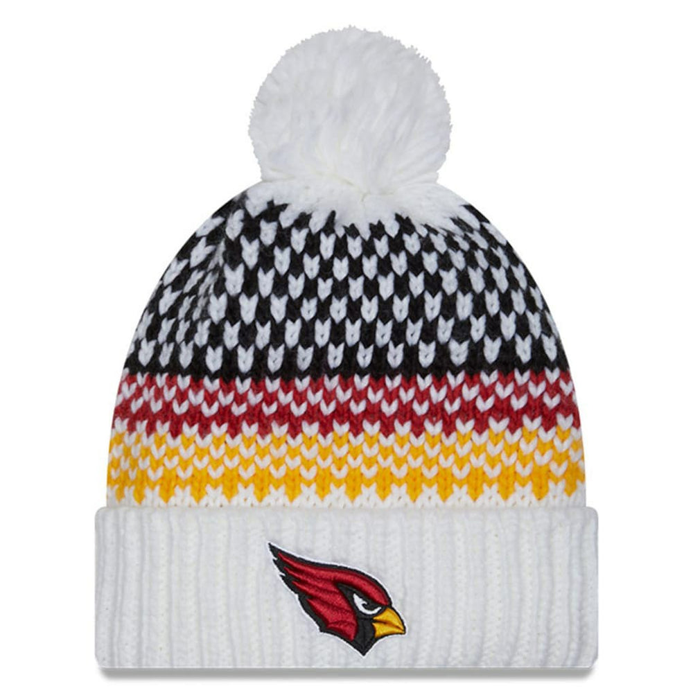 Arizona Cardinals New Era Women's 2023 Sideline Cuffed Knit Hat with Pom - White online