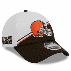 Cleveland Browns New Era 2023 Sideline 9FORTY Adjustable Hat - White/Brown online