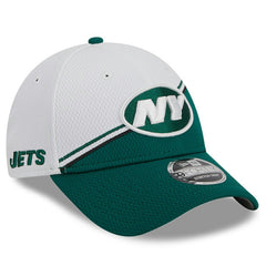 New York Jets New Era 2023 Sideline 9FORTY Adjustable Hat - White/Green online