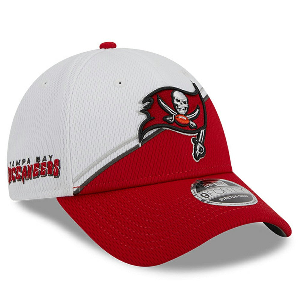 Tampa Bay Buccaneers New Era 2023 Sideline 9FORTY Adjustable Hat - White/Red cheap