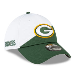 Green Bay Packers New Era 2023 Sideline 39THIRTY Flex Hat - White/Green sale
