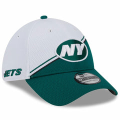New York Jets New Era 2023 Sideline 39THIRTY Flex Hat - White/Green on sale
