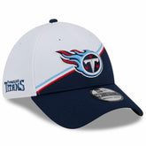Tennessee Titans New Era 2023 Sideline 39THIRTY Flex Hat - White/Navy for sale