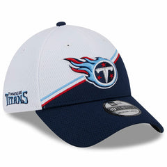 Tennessee Titans New Era 2023 Sideline 39THIRTY Flex Hat - White/Navy for sale