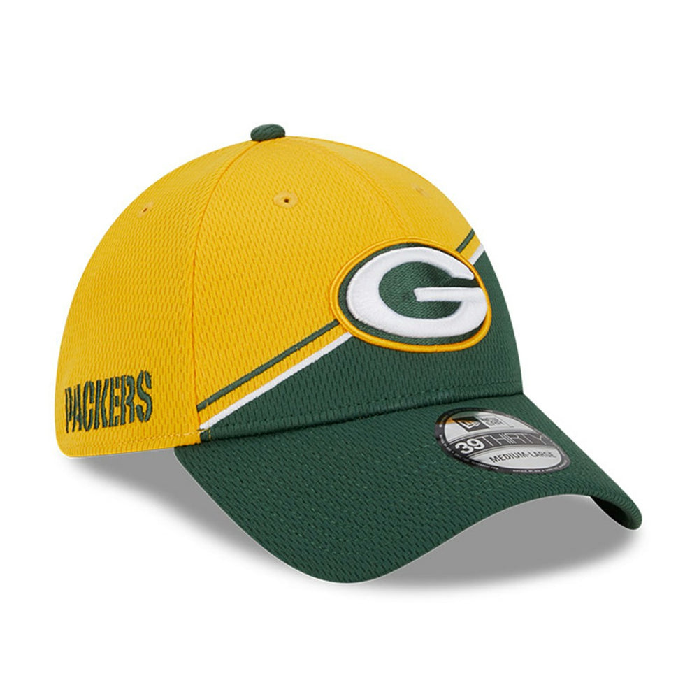 Green Bay Packers New Era 2023 Sideline 39THIRTY Flex Hat - Gold/Green sale