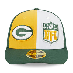 Green Bay Packers New Era 2023 Sideline Low Profile 59FIFTY Fitted Hat - Yellow/Green on sale