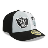 Las Vegas Raiders New Era 2023 Sideline Low Profile 59FIFTY Fitted Hat - Gray/Black discount
