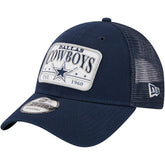 Dallas Cowboys New Era Plate 9FORTY Trucker Adjustable Hat - Navy discount