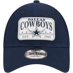 Dallas Cowboys New Era Plate 9FORTY Trucker Adjustable Hat - Navy discount