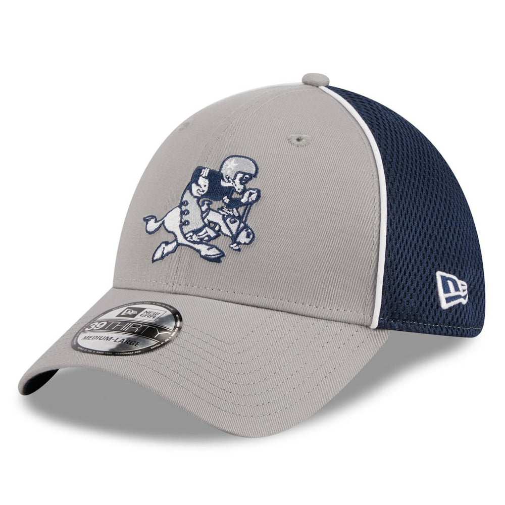 Dallas Cowboys New Era Pipe Retro Joe 39THIRTY Flex Hat - Silver/Navy on sale