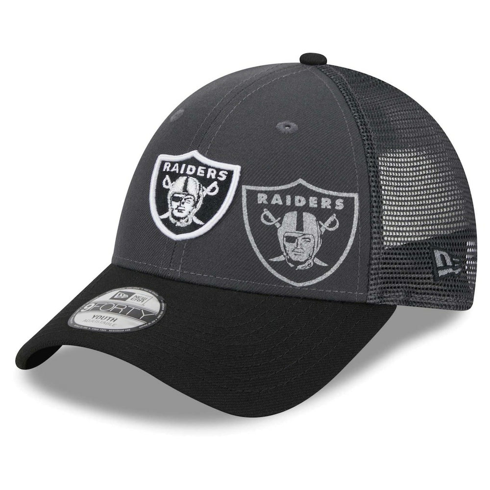 Las Vegas Raiders New Era Preschool Reflect 9FORTY Adjustable Hat - Graphite/Black sale