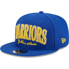 Golden State Warriors Golden Tall Text 9FIFTY Snapback Hat sale - Royal | New Era shop