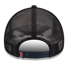 Boston Red Sox Stacked A-Frame Trucker 9FORTY Adjustable Hat - White/Navy | New Era