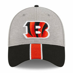 Cincinnati Bengals New Era Striped 39THIRTY Flex Hat - Heather Gray/Black sale
