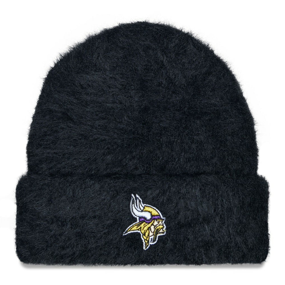 Minnesota Vikings New Era Women's Fuzzy Cuffed Knit Hat - Black for sale