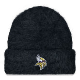 Minnesota Vikings New Era Women's Fuzzy Cuffed Knit Hat - Black for sale