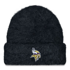 Minnesota Vikings New Era Women's Fuzzy Cuffed Knit Hat - Black for sale