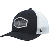 Chicago White Sox Burgess Trucker Snapback Hat - Black/White | 47 brand
