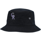 Colorado Rockies Primary Bucket Hat - Black | 47 brand